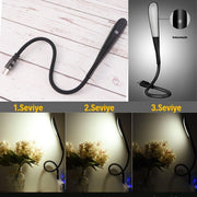 Kompakt USB Siyah 14 Ledli 3 Kademeli Dokunmatik Okuma Lambası – görsel 2