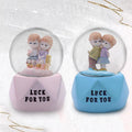 3'lü Paket – Tatlı Çift Temalı Mini Boy Işıklı Kar Küresi