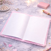 Kalpli Pembe Peluş Defter – görsel 2