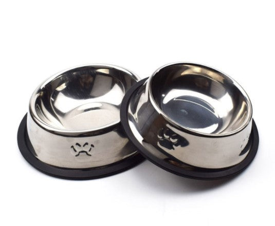 3'lü Paket – Paslanmaz Çelik Metal Mama Kabı 18 cm.