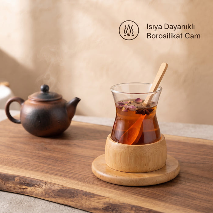 18 Parça Bambu Çay Seti