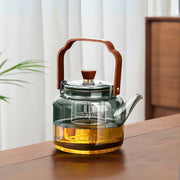 Akasya Saplı Demlik - 1200 ml - Borosilikat Cam – görsel 5