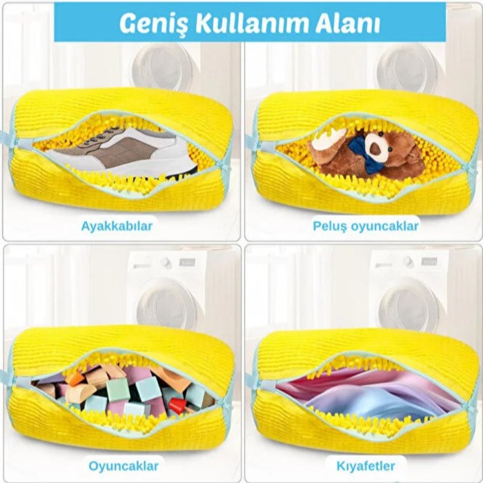 Mikrofiber Astarlı Ayakkabı Yıkama Torbası