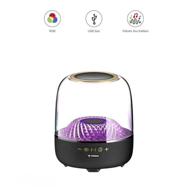 D33 Siyah Taşınabilir Kablosuz Bluetooth Hoparlör – görsel 1