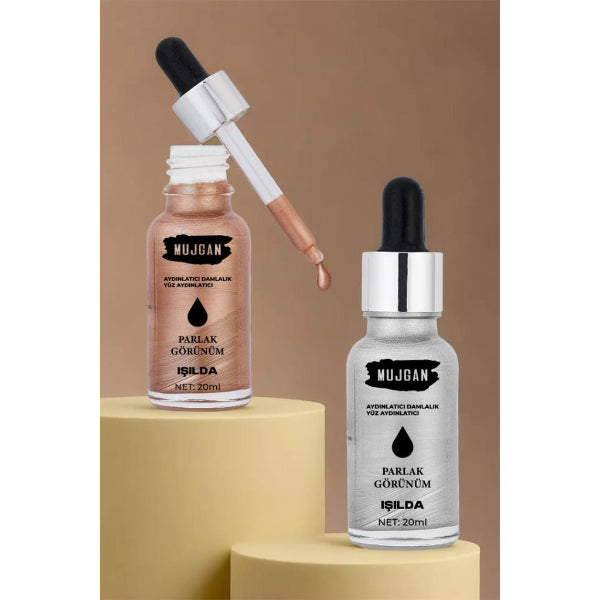 2'li Damlalık Şişeli Likit Aydınlatıcı Highlighter Seti – görsel 1