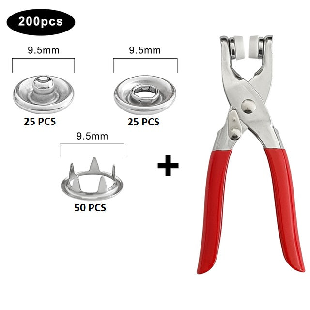 2'lü Paket – Metal Çıtçıt Pensesi ve Düğme Seti