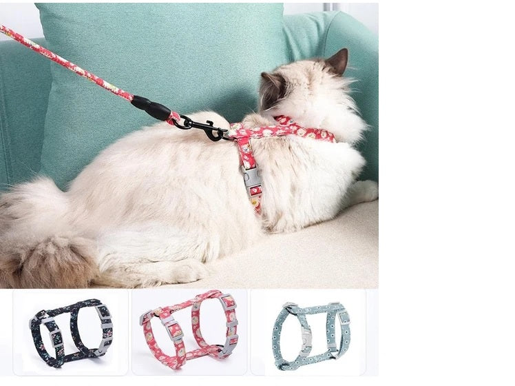3'lü Paket – Kedi Gezdirme Göğüs Tasması