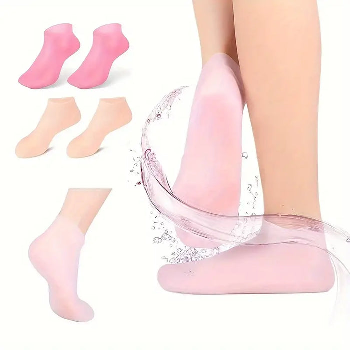 3'lü Paket – Silikon Jel Ayak Nemlendirici Çorap