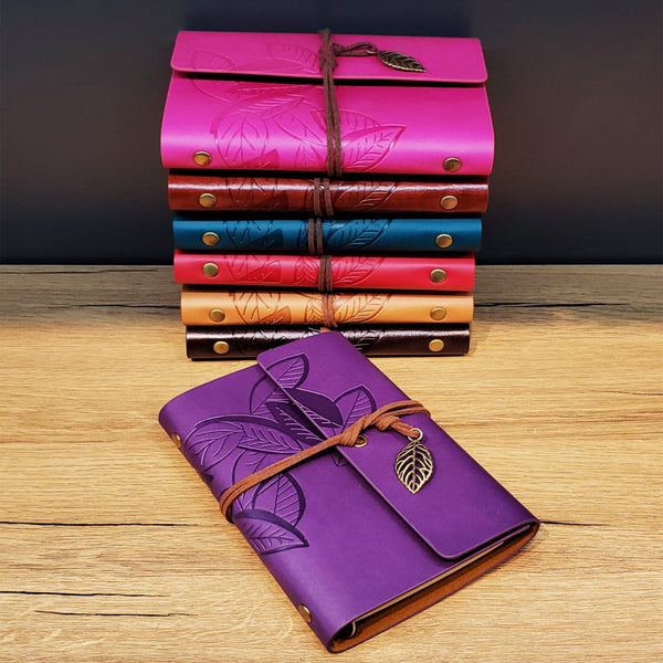 2'lü Paket – Yaprak Motifli Hatıra Defteri