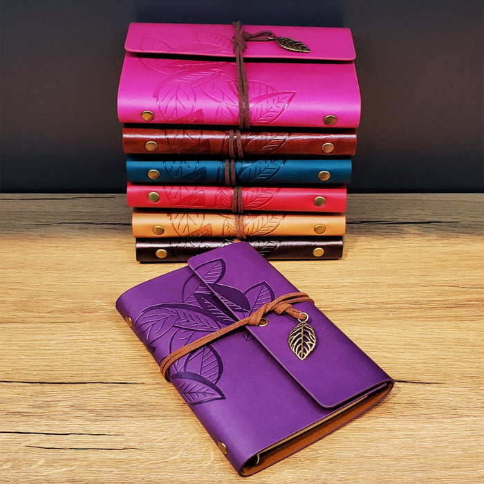 2'lü Paket – Yaprak Motifli Hatıra Defteri