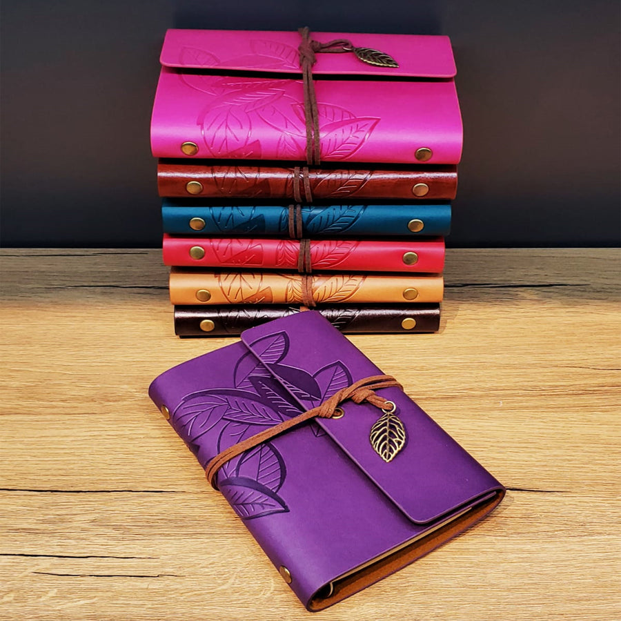 2'lü Paket – Yaprak Motifli Hatıra Defteri
