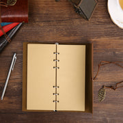 Deri Yaprak Desenli Çizgisiz Defter – görsel 3