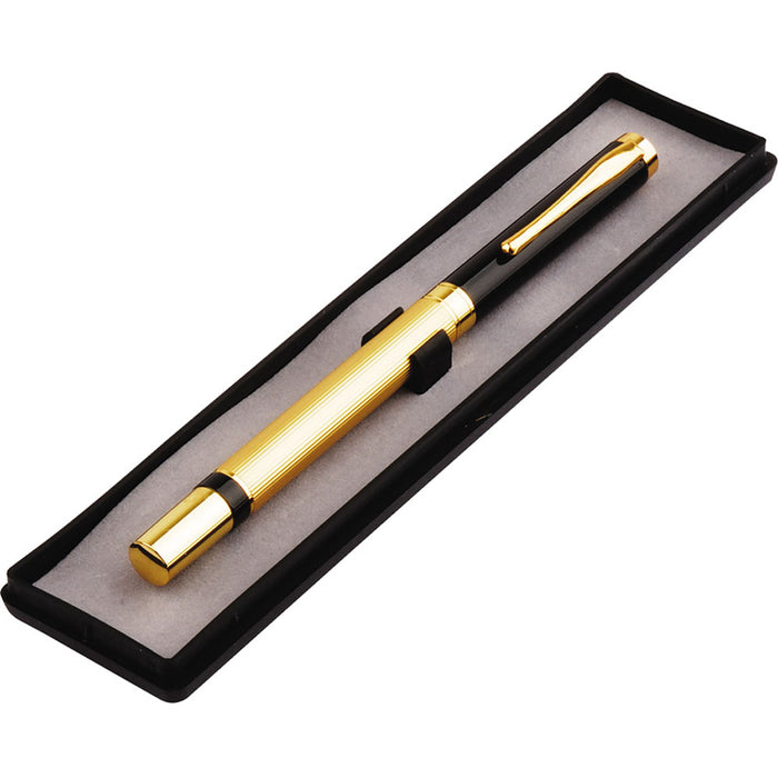 3'lü Paket – Kutulu Metal Roller Gold Siyah Kalem