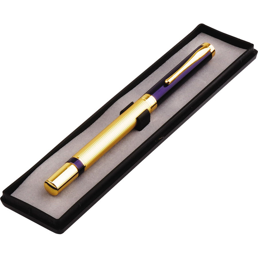 3'lü Paket – Kutulu Lacivert Gold Tasarım Roller Kalem