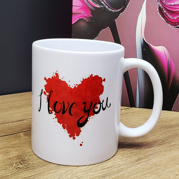 3'lü Paket – I Love You Tasarımlı Kupa Bardak