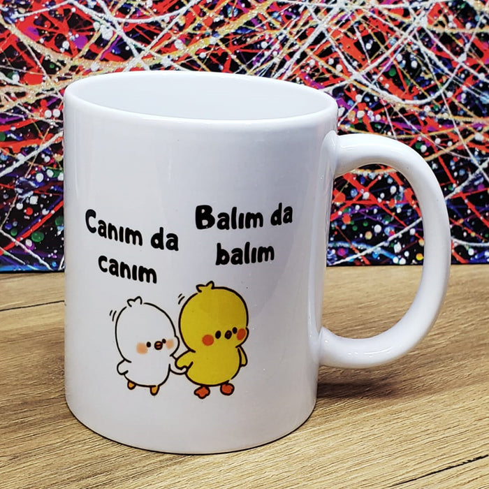3'lü Paket – Canım Da Canım Balım Da Balım Tasarımlı Kupa Bardak