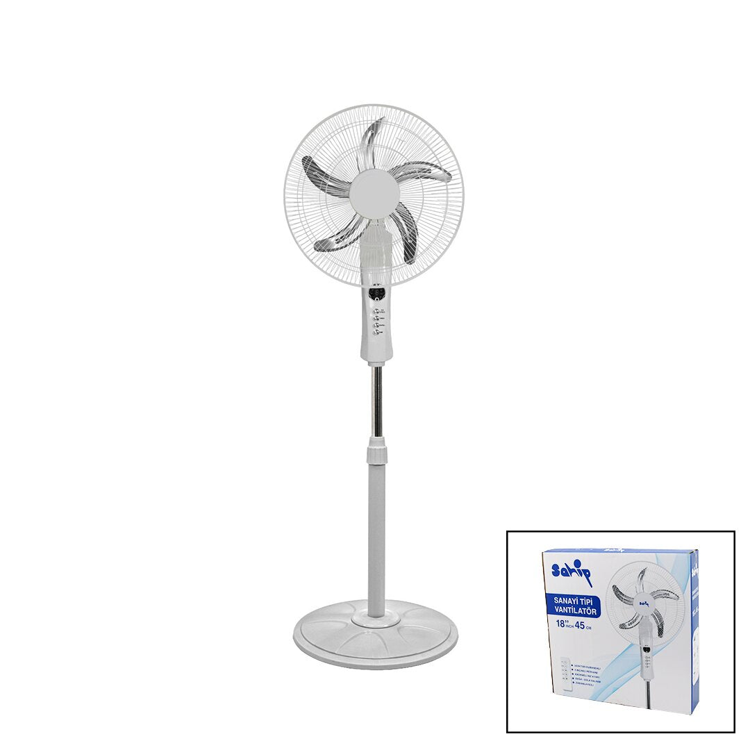 Uzaktan Kumandalı Vantilatör - Sanayi Tipi - 5 Metal Pervaneli - 3 Kademe Hız Ayarlı – görsel 1