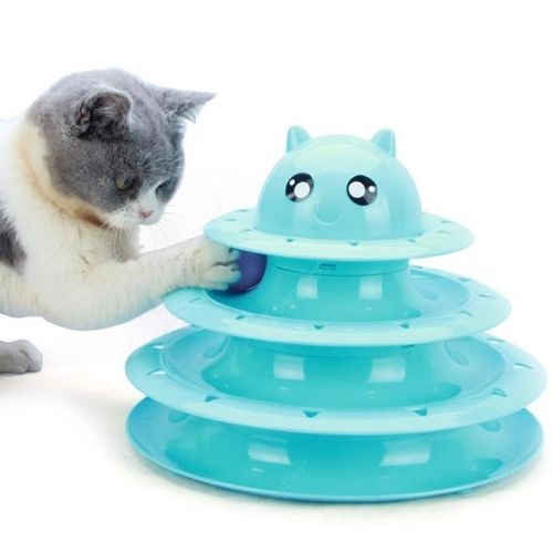 3'lü Paket – 3 Katlı Kedi Oyuncağı Turntable Cat Toy