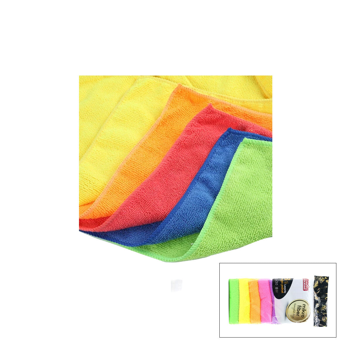 8'li Mikrofiber Temizlik Bezi Seti - Renkli - Leke Bırakmaz – görsel 1