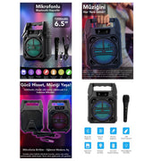 Mikrofonlu Bluetooth Hoparlör - LED Işıklı - USB Şarjlı - AUX Destekli – görsel 1