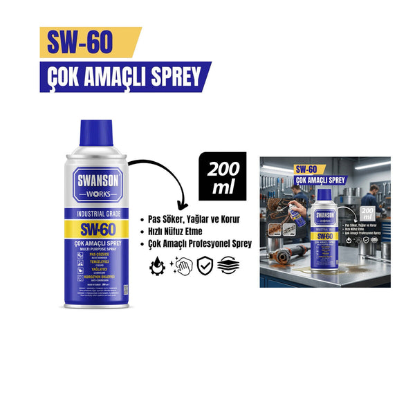 3'lü Paket – Çok Amaçlı Yağlayıcı Sprey - 200 ml - Pas Sökücü - Profesyonel Sprey