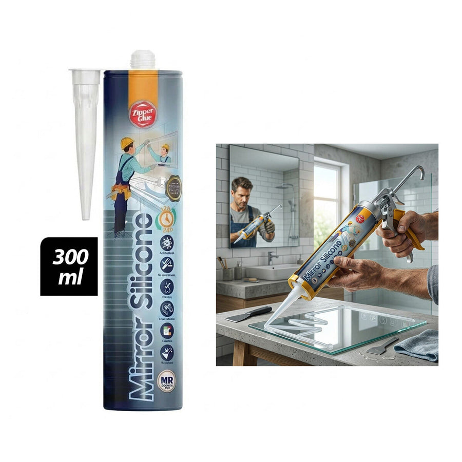 2'lü Paket – Şeffaf Silikon - 300 ml - Ayna Cam Yapıştırıcı