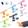 3'lü Paket – Mini Telefon Fanı - Lightning - Type-C - Micro USB Girişli - Sessiz