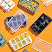 3'lü Mini Buz Kalıbı - Küp Şekilli - Kapaklı - Plastik – görsel 3