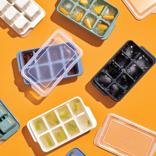 3'lü Mini Buz Kalıbı - Küp Şekilli - Kapaklı - Plastik – görsel 3