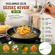 Metal Kevgir - Paslanmaz Çelik - 16 cm – görsel 1