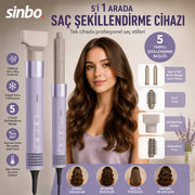 Sinbo Saç Şekillendirme Cihazı - 5 Başlıklı - 3 Kademeli Hız ve Sıcaklık Ayarı – görsel 2