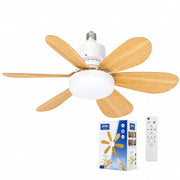 Tavan Vantilatörü ve LED Avize - Uzaktan Kumandalı - 6 Kanatlı - 52 cm – görsel 1
