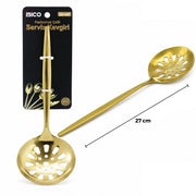 Metal Servis Kevgiri - 27 cm - Gold Renk – görsel 1