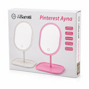 Işıklı Oval Makyaj Aynası - Dokunmatik - USB Şarjlı - 3 Kademe Işık Seviyesi - Takı Tepsili – görsel 3