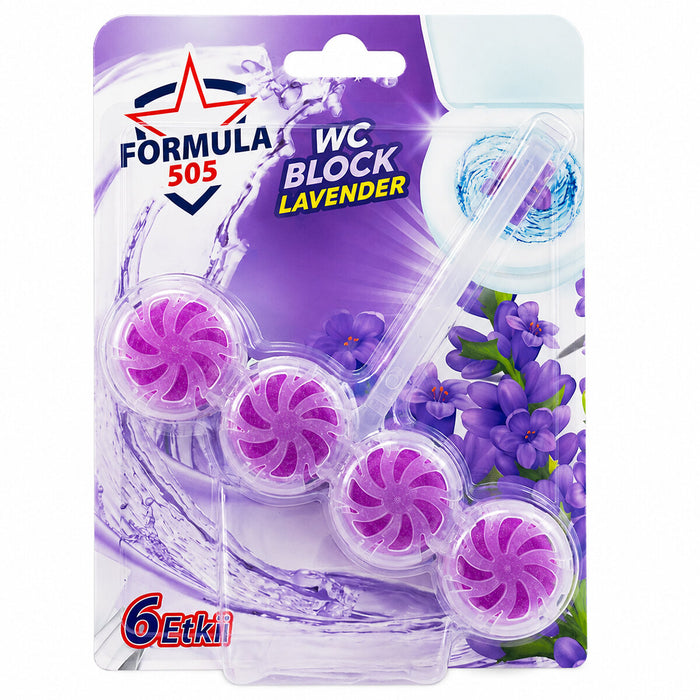 3'lü Paket – 4'lü WC Blok - Lavanta Kokulu - 2 Adet - 6 Etkili - 200 gr