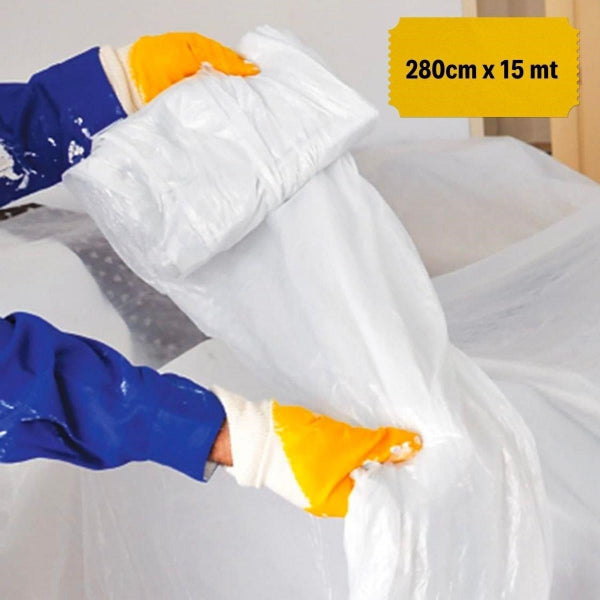 Boya Badana Eşya Koruma Yapışkanlı Örtü 280 cm x 15 mt – görsel 1