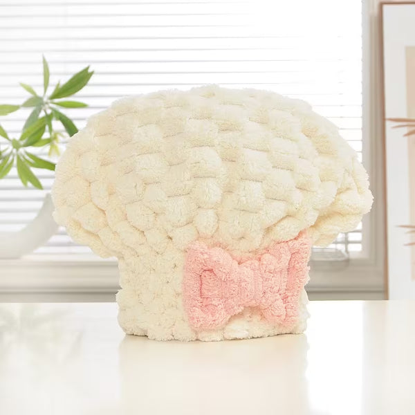 3'lü Paket – Mikrofiber Örgü Saç Kurutma Bone Havlu
