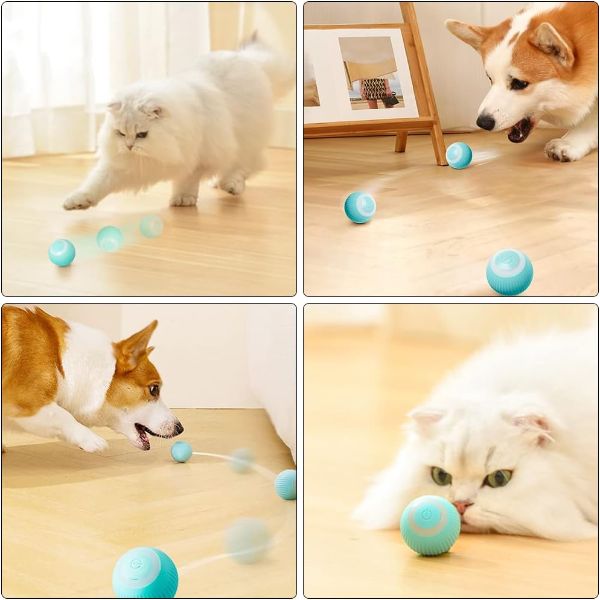 3'lü Paket – İnteraktif Kedi Köpek Şarjlı Oyun Topu