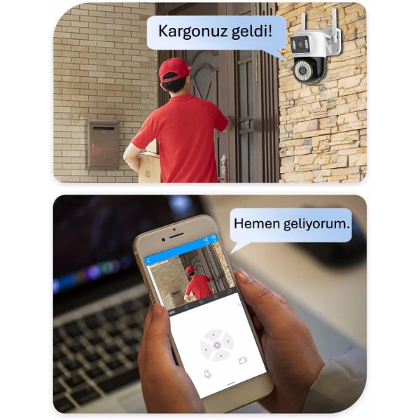 ÇİFT LENSLİ DIŞ MEKAN WI-FI KAMERA