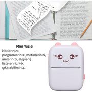 Sevimli Mini Taşınabilir Yazıcı Printer – görsel 2