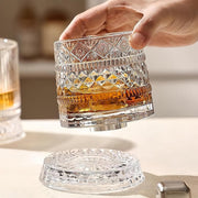 360 Derece Dönen Bardak - 280 ml - Kristal Cam – görsel 1