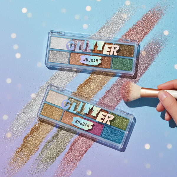 2'lü Paket – 8 Renk Yaz Glitter Far Paleti - 2'li Set