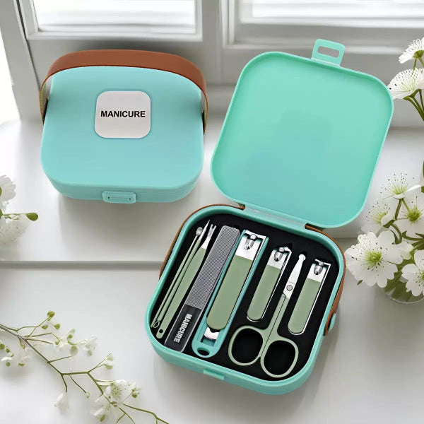 2'lü Paket – 8 Parça Çantalı Manikür Seti