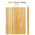 3'lü Paket – Metal Saplı Bambu Kesim Panosu