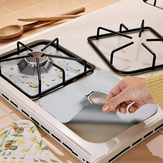 2'lü Paket – Ocak Koruyucu Alüminyum Ped Seti 5 Adet