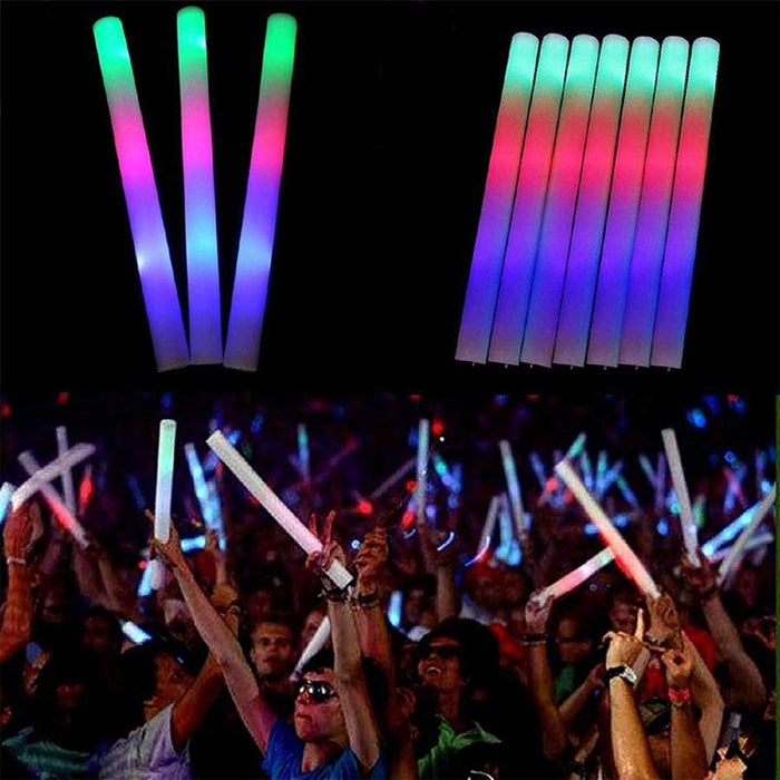 3'lü Paket – Led Işıklı Rengarenk Sünger Parti Çubuk