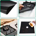 3'lü Paket – Siyah Renk Ocak Koruyucu Folyo Yanmaz Yapışmaz 4'lü Set