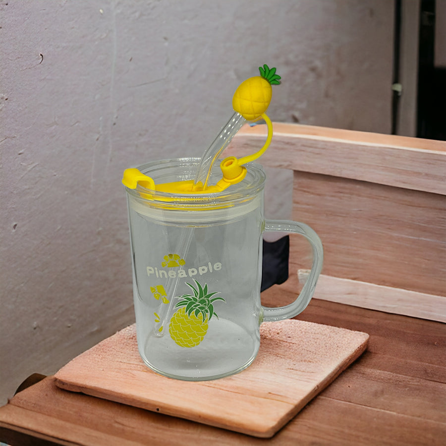 2'lü Paket – Ananas Tasarımlı Kupa Bardak