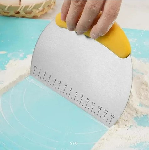 3'lü Paket – Paslanmaz Çelik Hamur Kesme ve Şekillendirme Spatulası