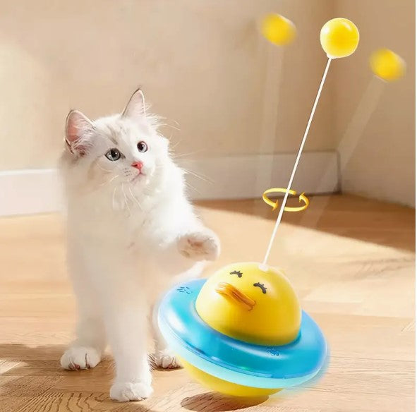 2'lü Paket – UFO Şekilli Ördek Kedi Oyuncağı